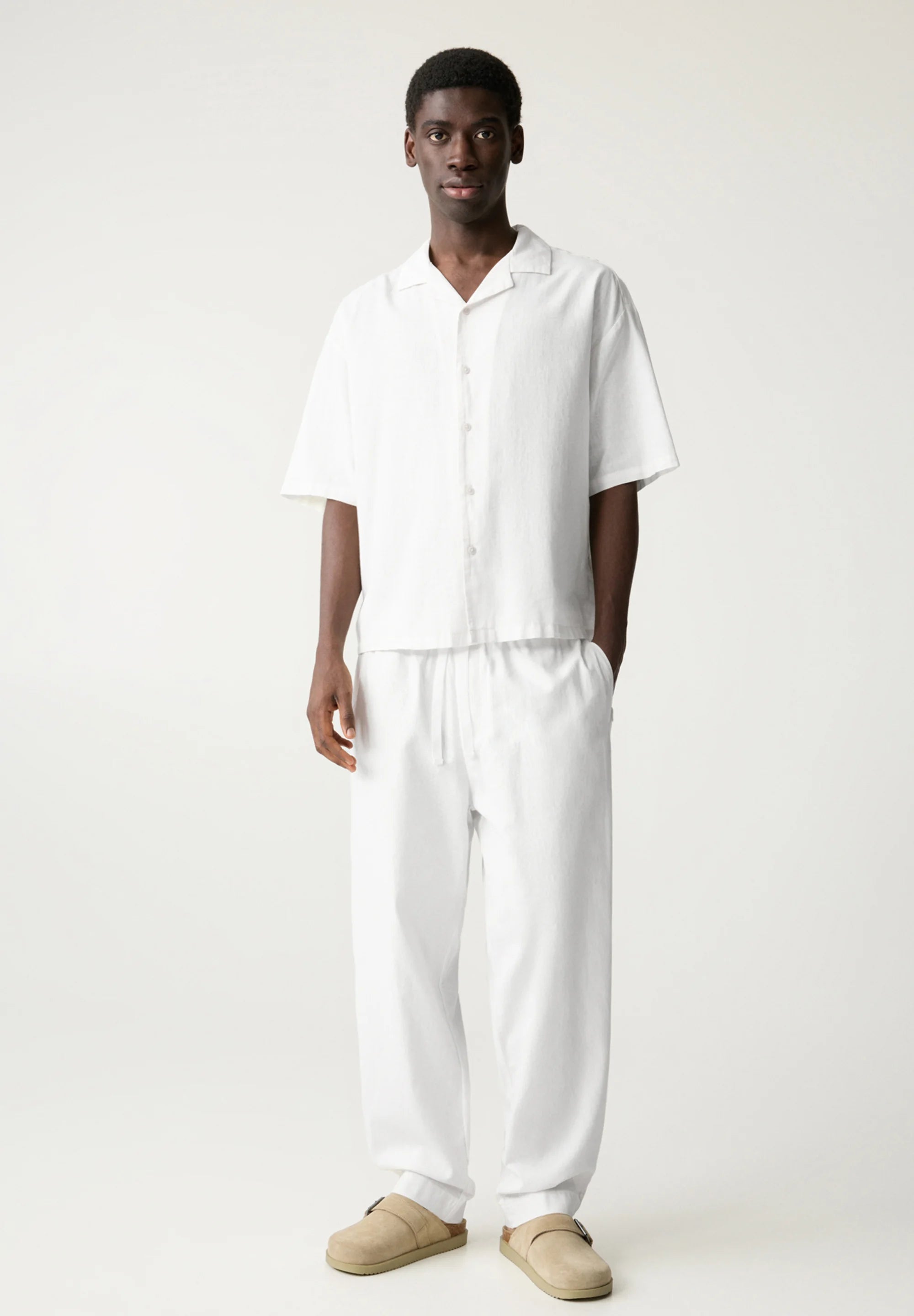 Camisa Clássica em Linho - Branco