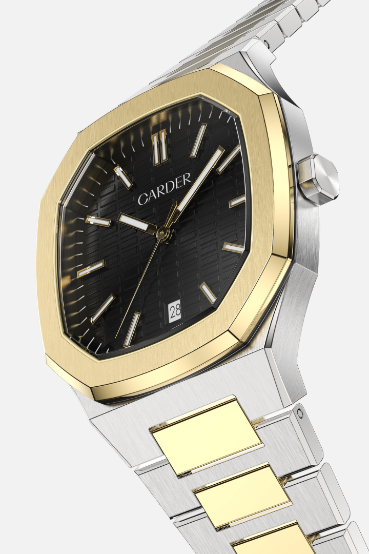 Relógio August Safira 10ATM - Dourado e Preto