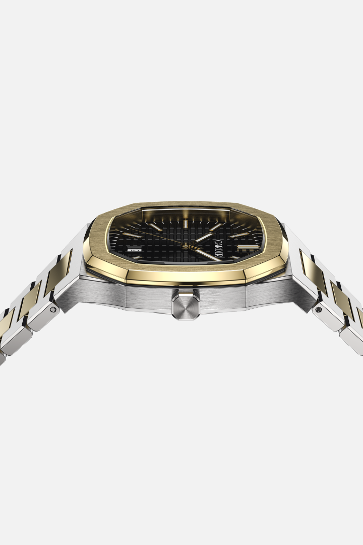 Relógio August Safira 10ATM - Dourado e Preto