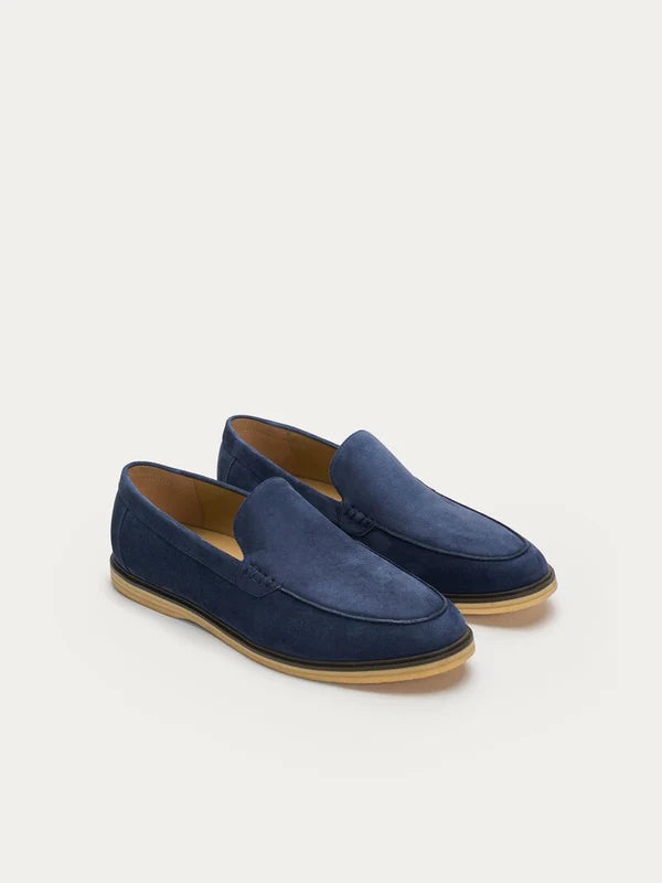 Mocassin de Camurça - Azul marinho