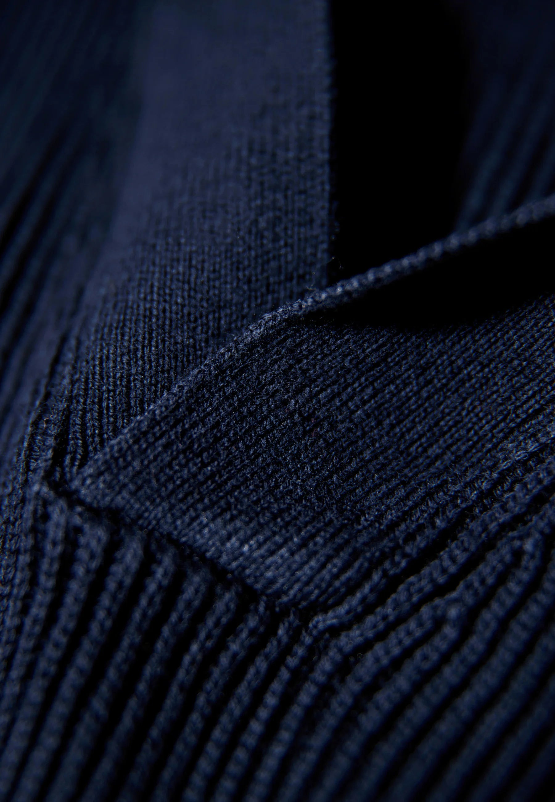 Camiseta Polo Masculina Texturizada Manga Longa - Azul marinho