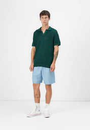 Camisa Gola Polo com Textura em Tricô - Verde