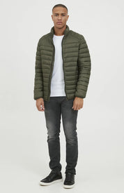 Jaqueta Puffer Ultraleve em Poliamida - Verde Militar