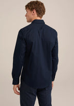 Camisa Social Masculina Alfaiataria Clássica - Azul marinho