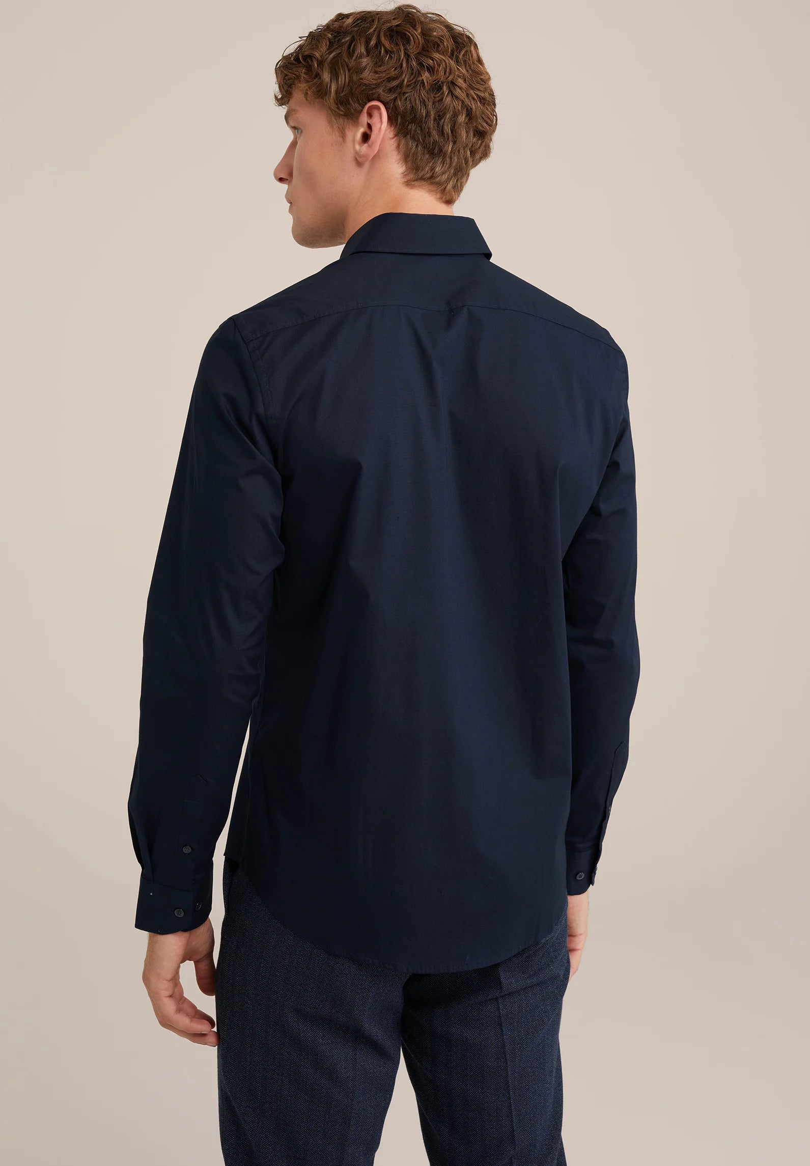 Camisa Social Masculina Alfaiataria Clássica - Azul marinho