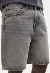 Bermuda Jeans Reta - Cinza escuro