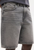 Bermuda Jeans Reta - Cinza escuro