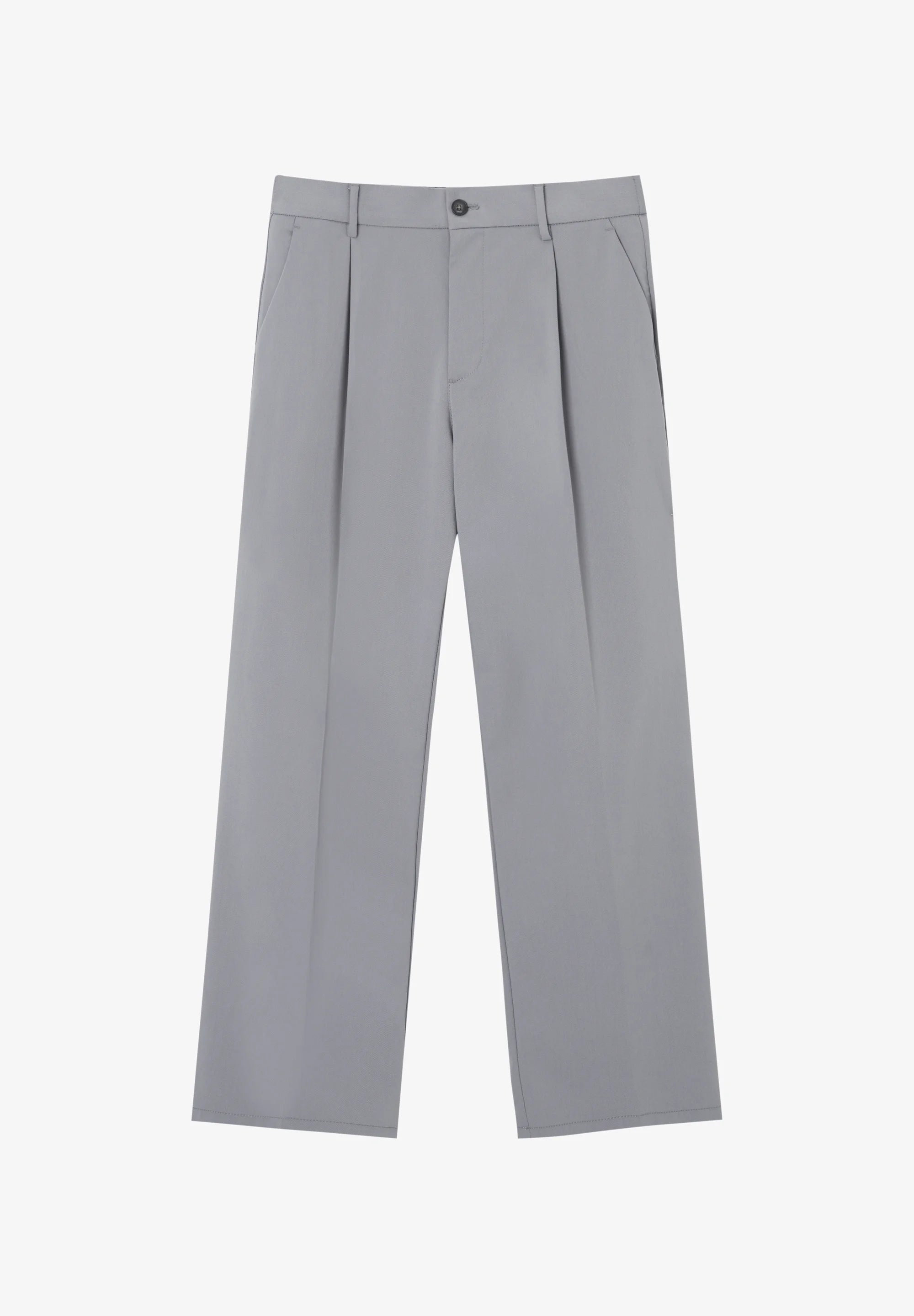 Calça Wide Fit Casual - Cinza