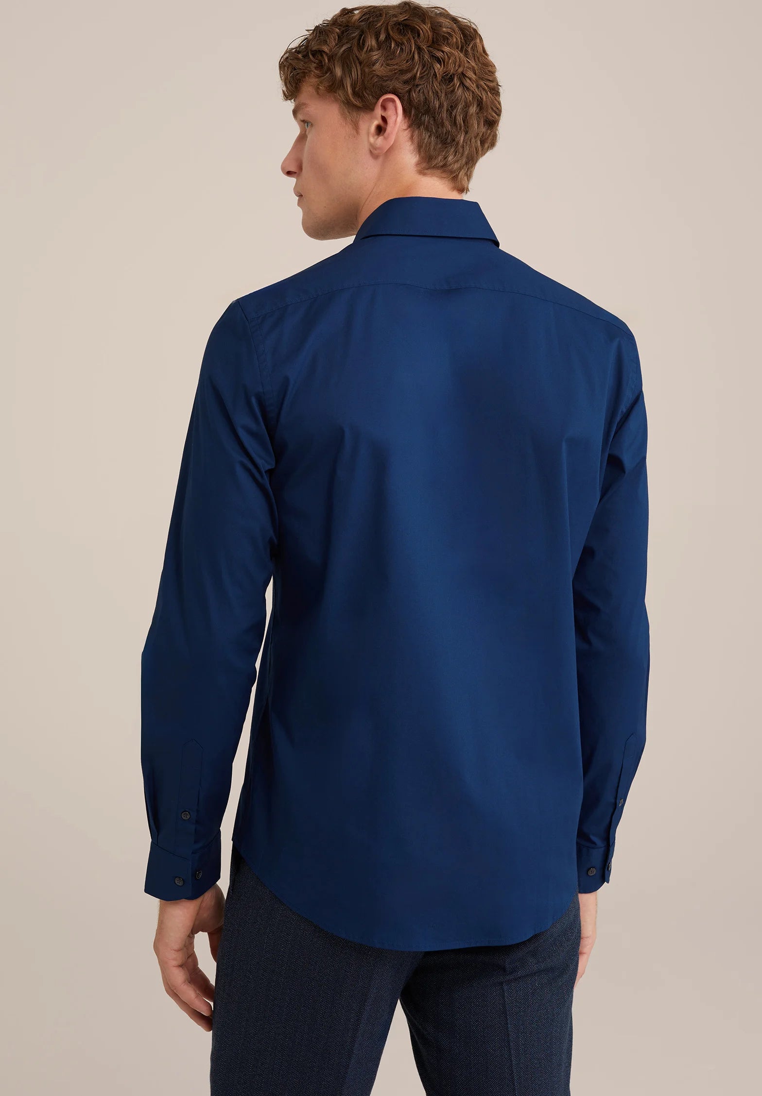 Camisa Social Masculina Alfaiataria Clássica - Azul