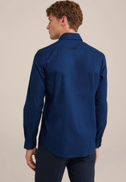 Camisa Social Masculina Alfaiataria Clássica - Azul