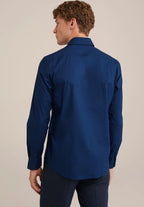 Camisa Social Masculina Alfaiataria Clássica - Azul
