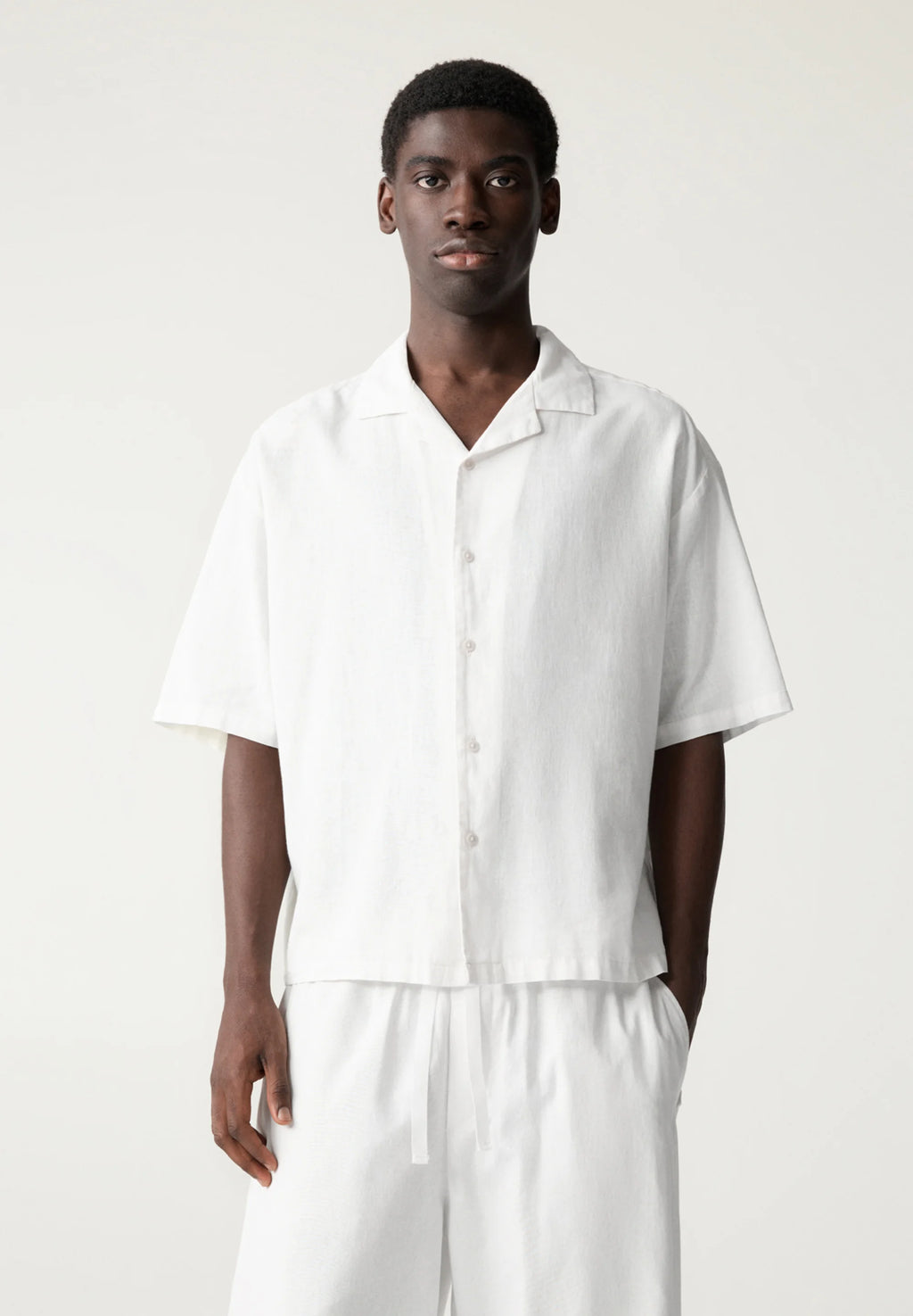 Camisa Clássica em Linho - Branco