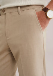 Calça de Alfaiataria Regular Fit - Bege