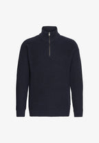 Suéter Masculino Gola Troyer com Ziper - Azul marinho