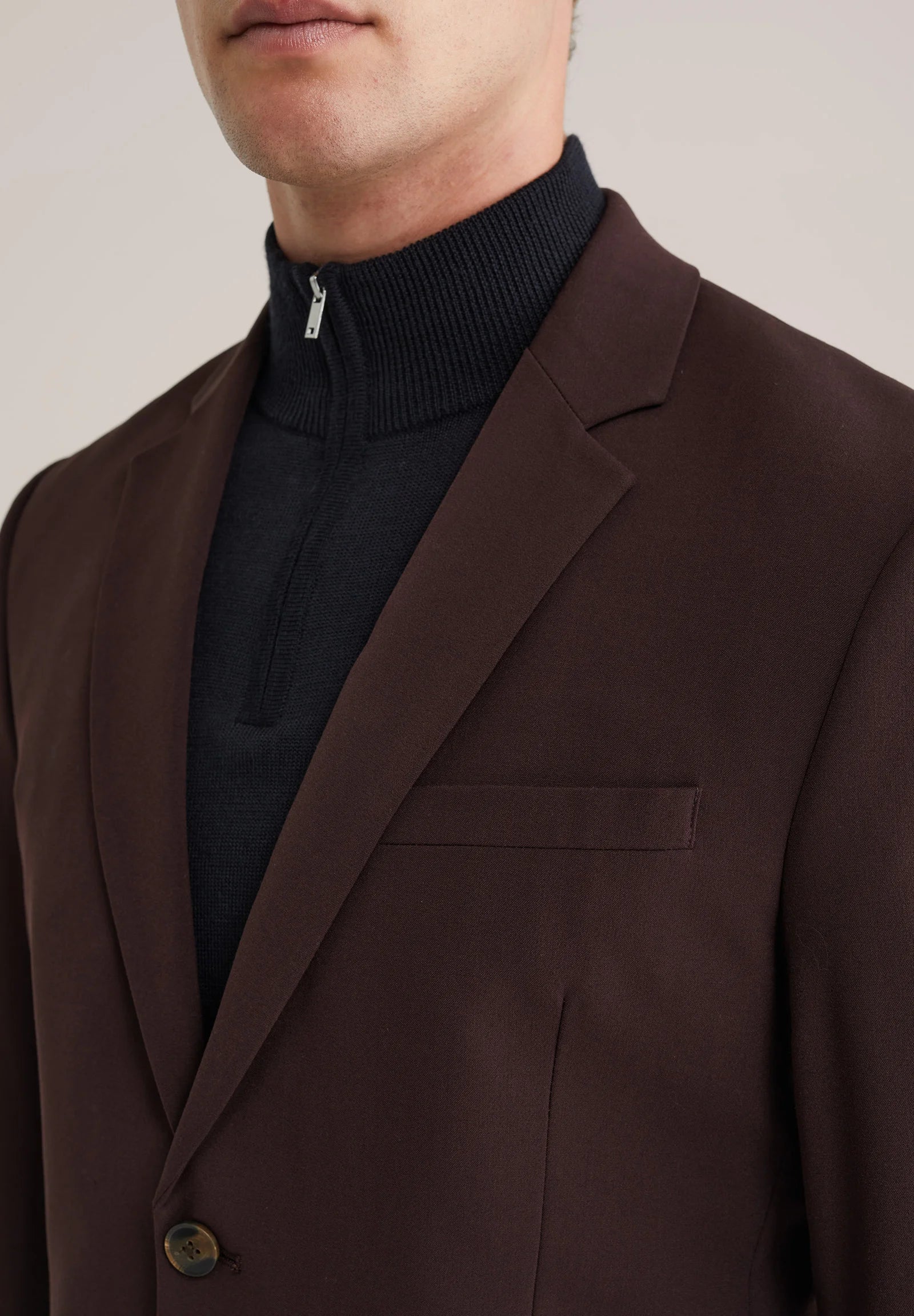 Blazer Regular Fit Alfaiataria Masculino - Marrom