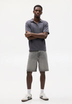 Bermuda Jeans Reta - Cinza escuro