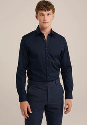 Camisa Social Masculina Alfaiataria Clássica - Azul marinho