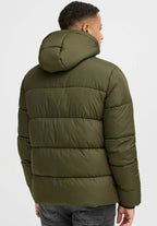 Jaqueta Puffer Ultraleve com Capuz - Verde Militar