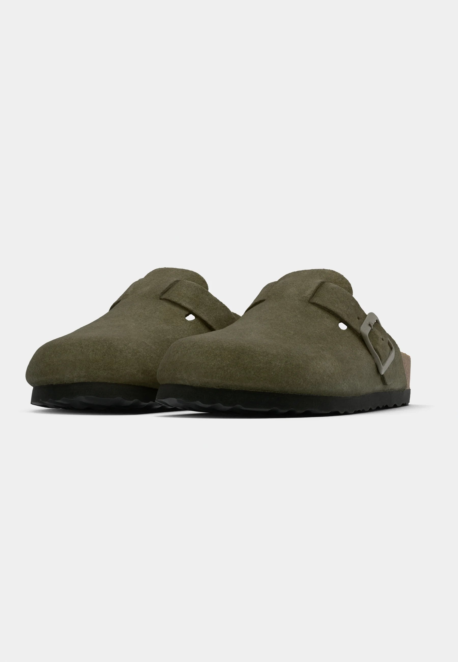 Sandália Masculina em Camurça - Verde oliva