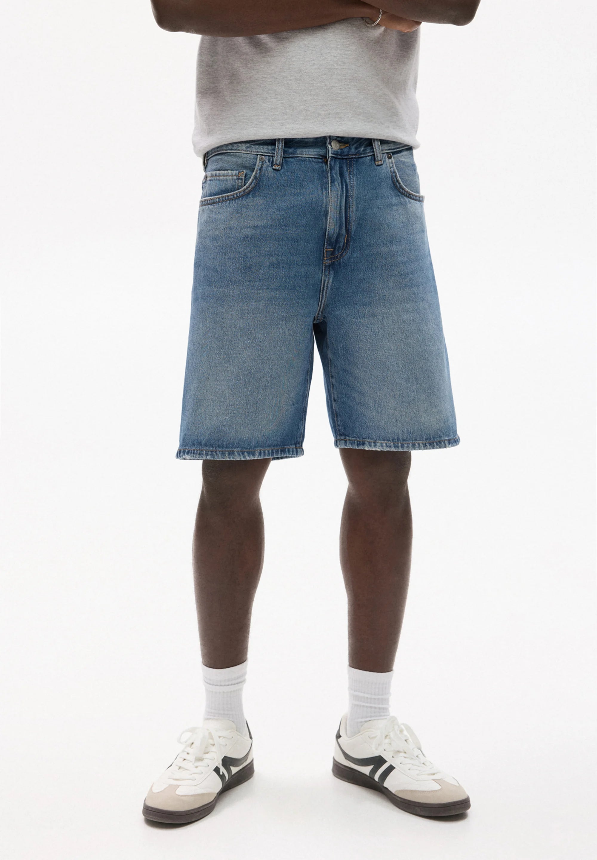 Bermuda Jeans Reta - Azul