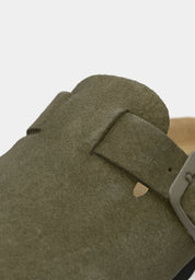 Sandália Masculina em Camurça - Verde oliva