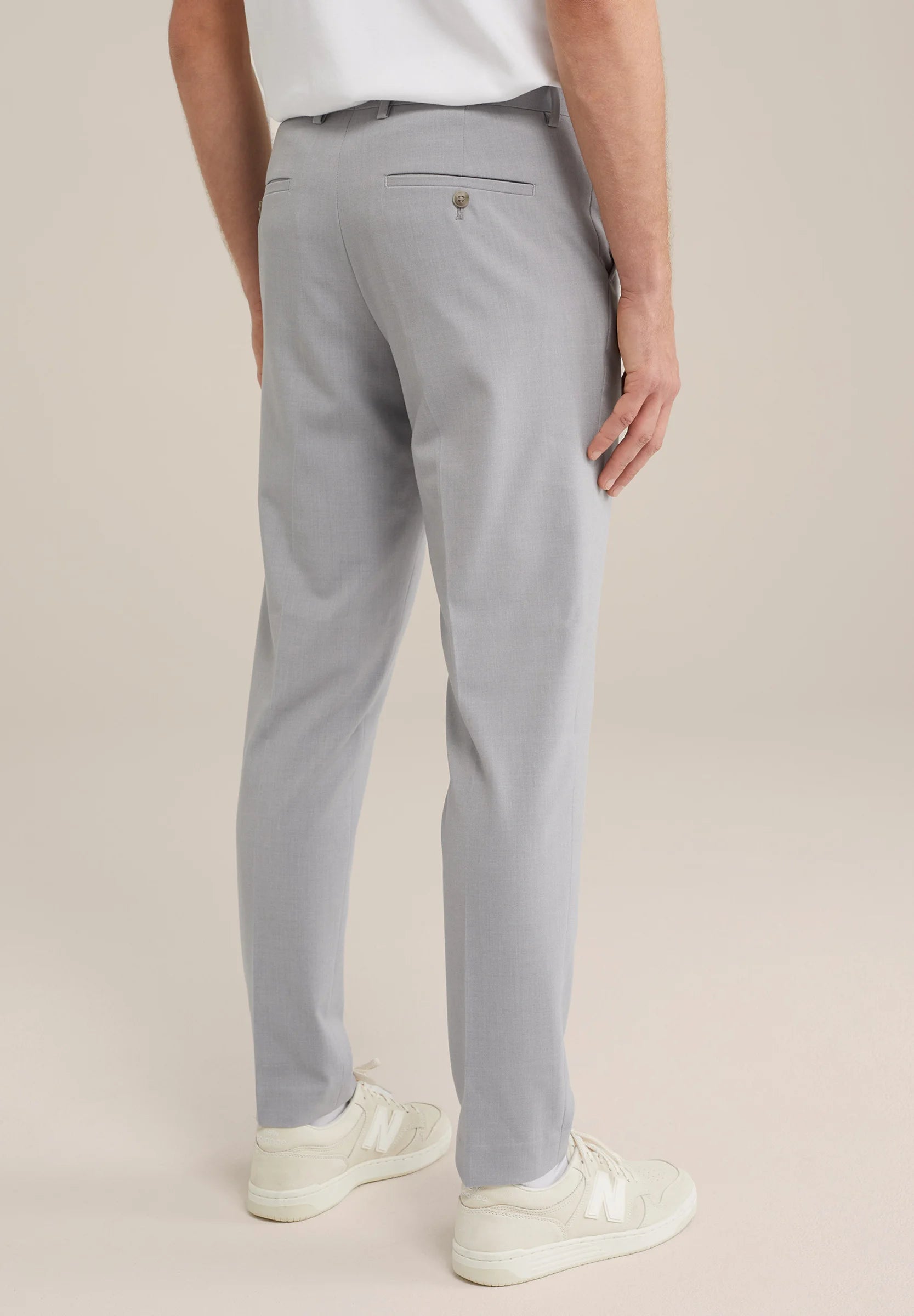 Calça de Alfaiataria Regular Fit - Cinza claro
