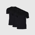 Kit com 3 Camisetas Gola Redonda - Preto