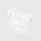 Kit com 3 Camisetas Gola Redonda - Branco