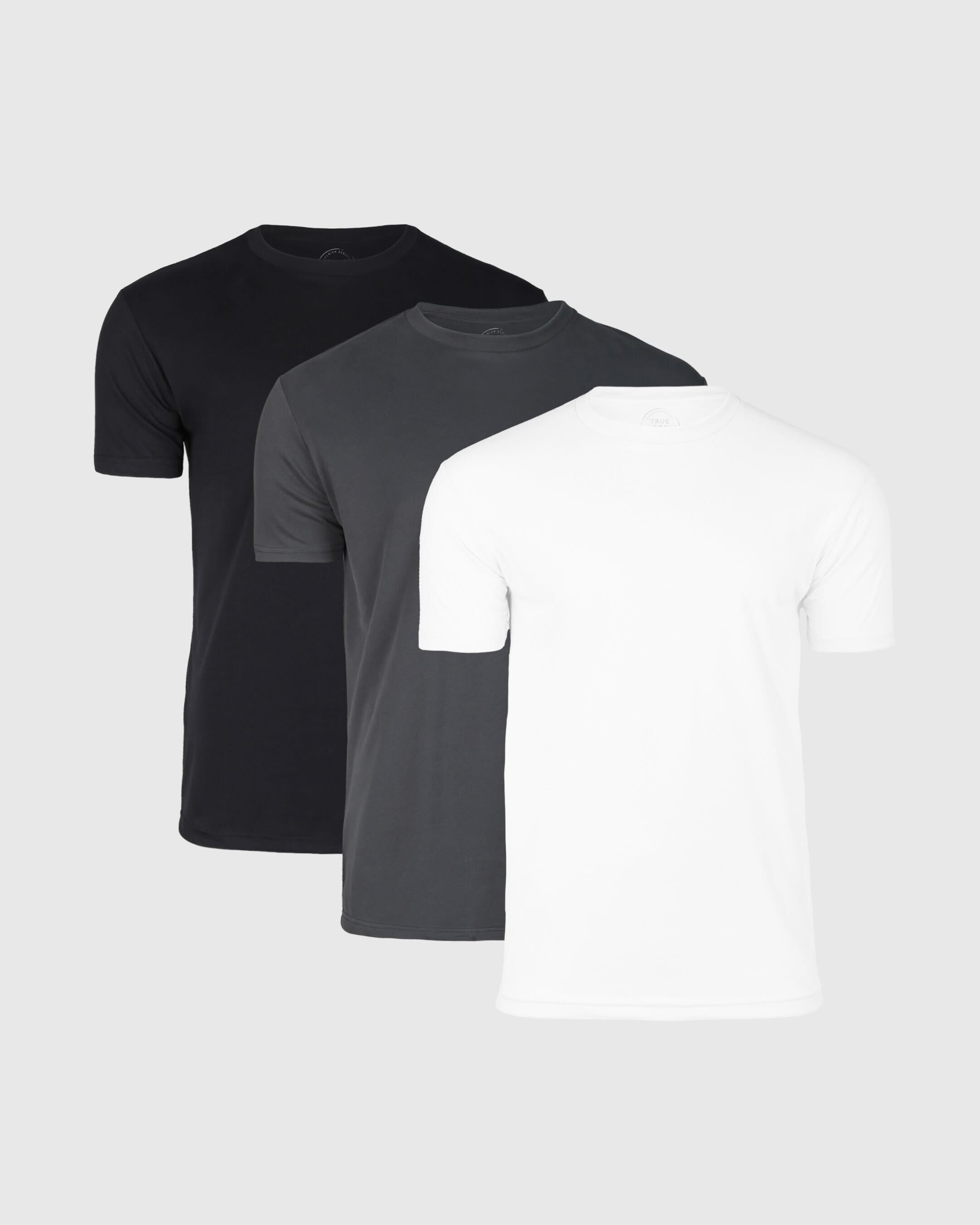 Kit com 3 Camisetas Gola Redonda