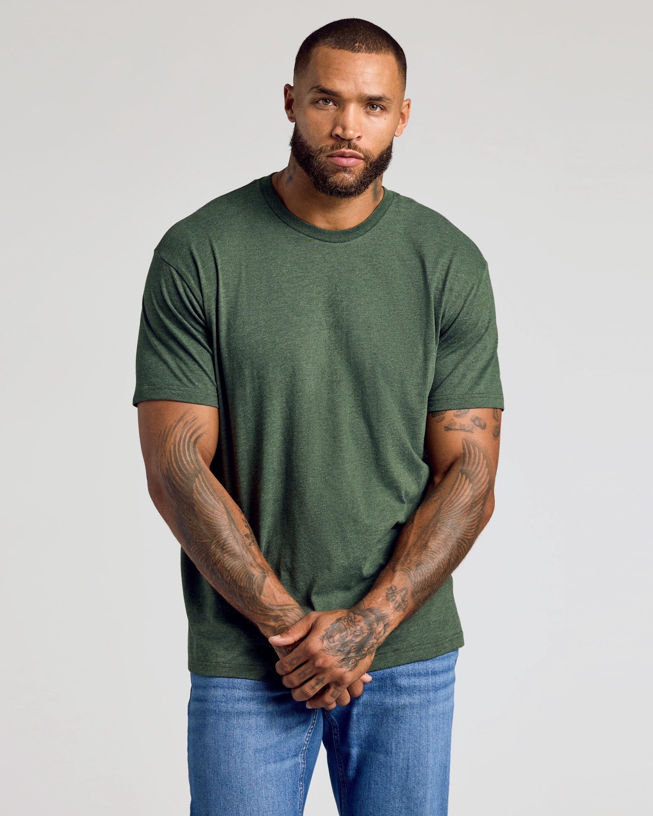 Kit com 6 Camisetas Gola Redonda Algodão Pima