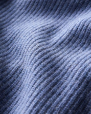 Suéter Masculino 100% Algodão com Zíper Frontal - Azul