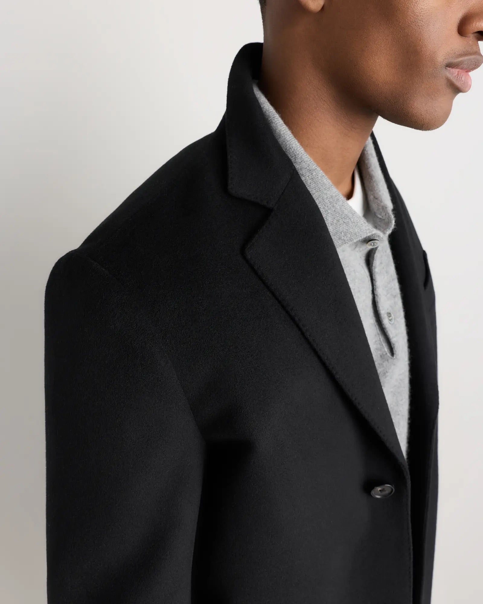 Casaco Sobretudo Masculino Longo - Preto