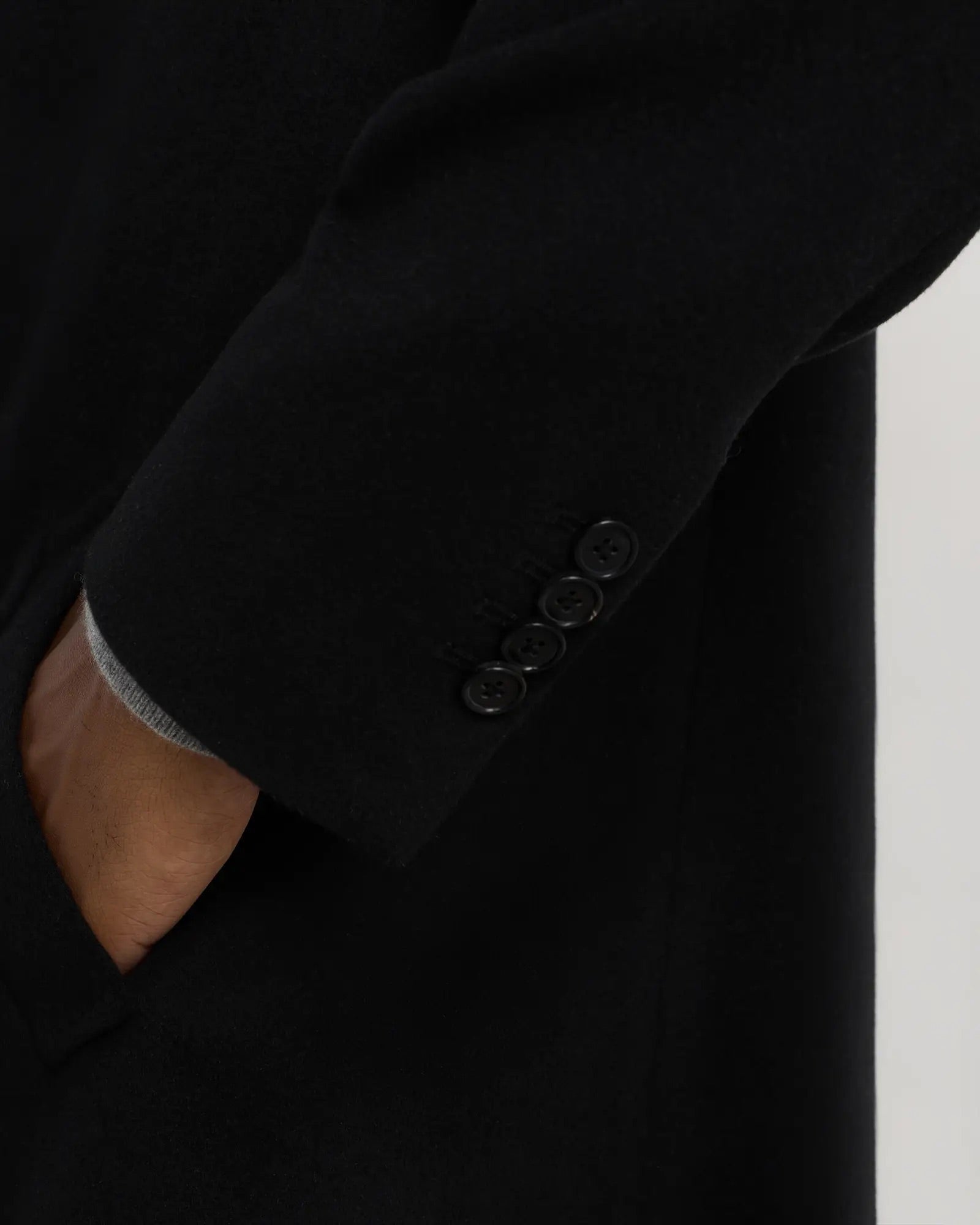 Casaco Sobretudo Masculino Longo - Preto