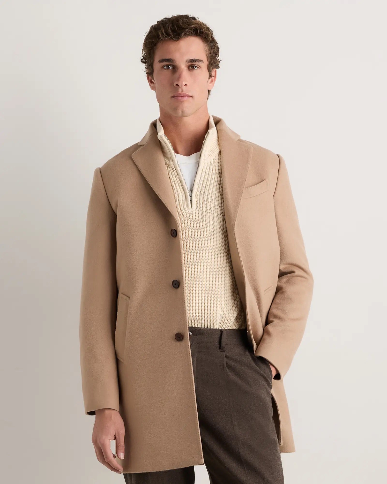Casaco Sobretudo Masculino Longo - Bege