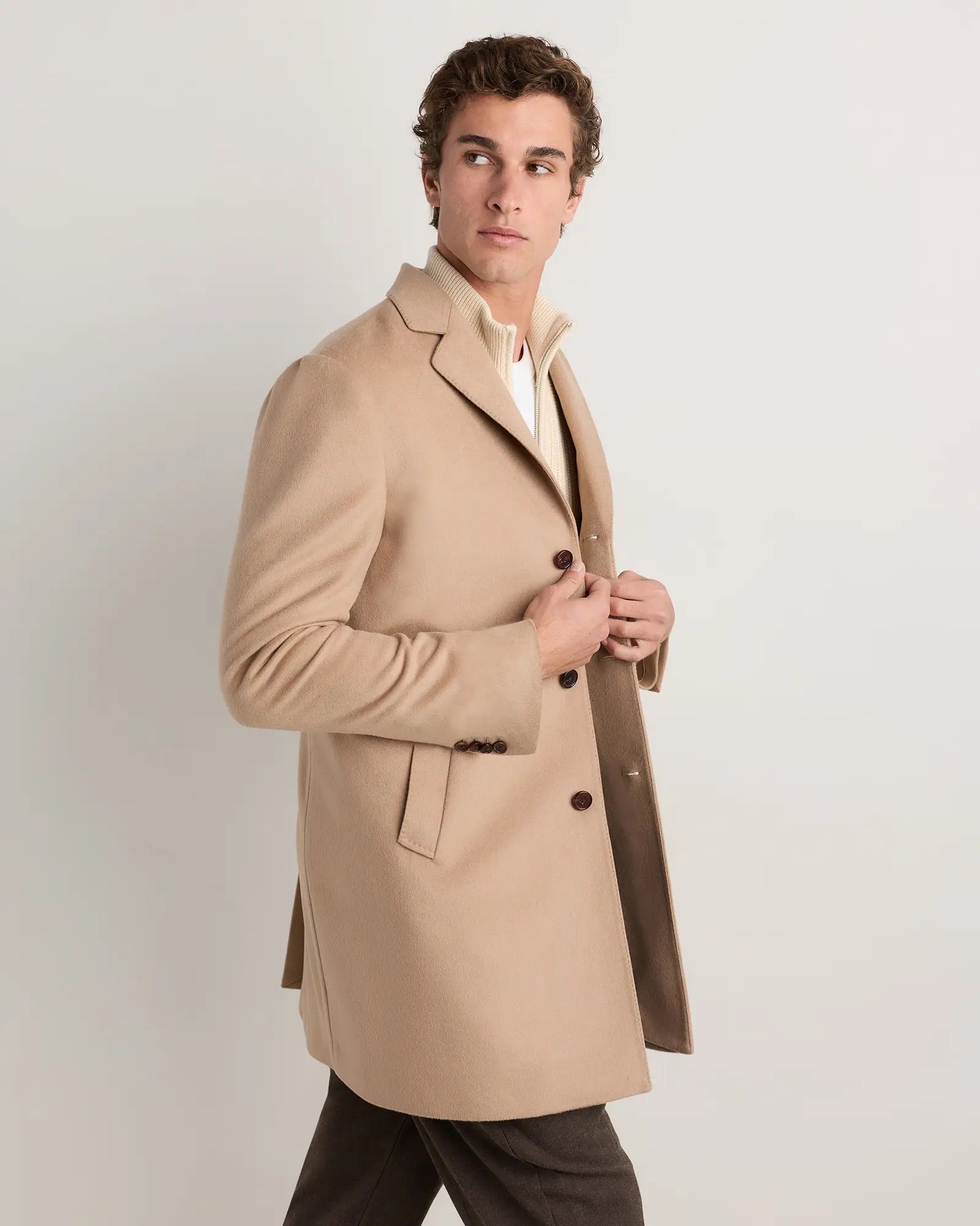 Casaco Sobretudo Masculino Longo - Bege