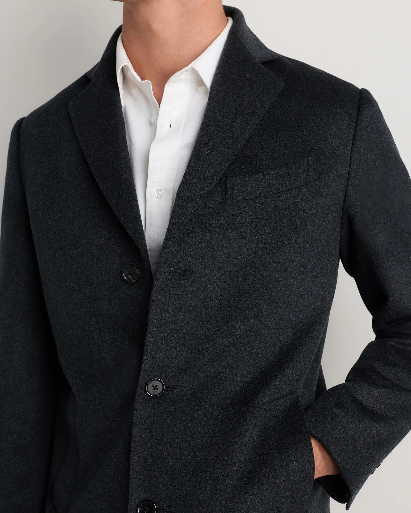 Casaco Sobretudo Masculino Longo - Cinza escuro
