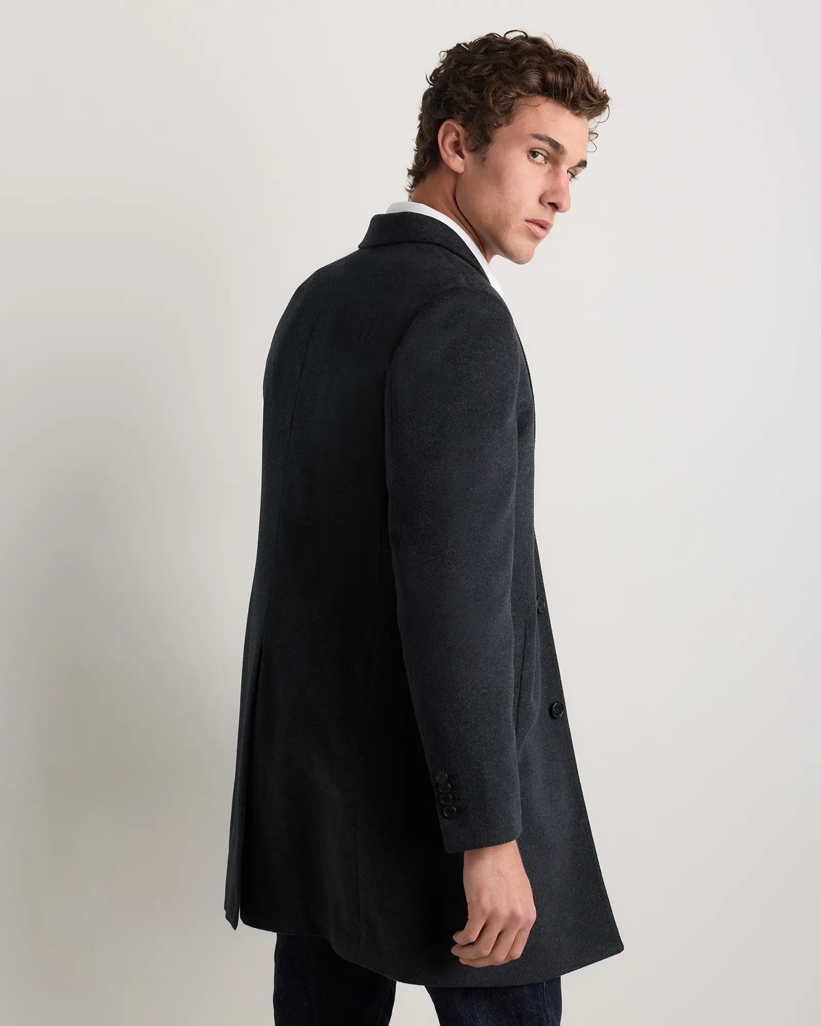 Casaco Sobretudo Masculino Longo - Cinza escuro