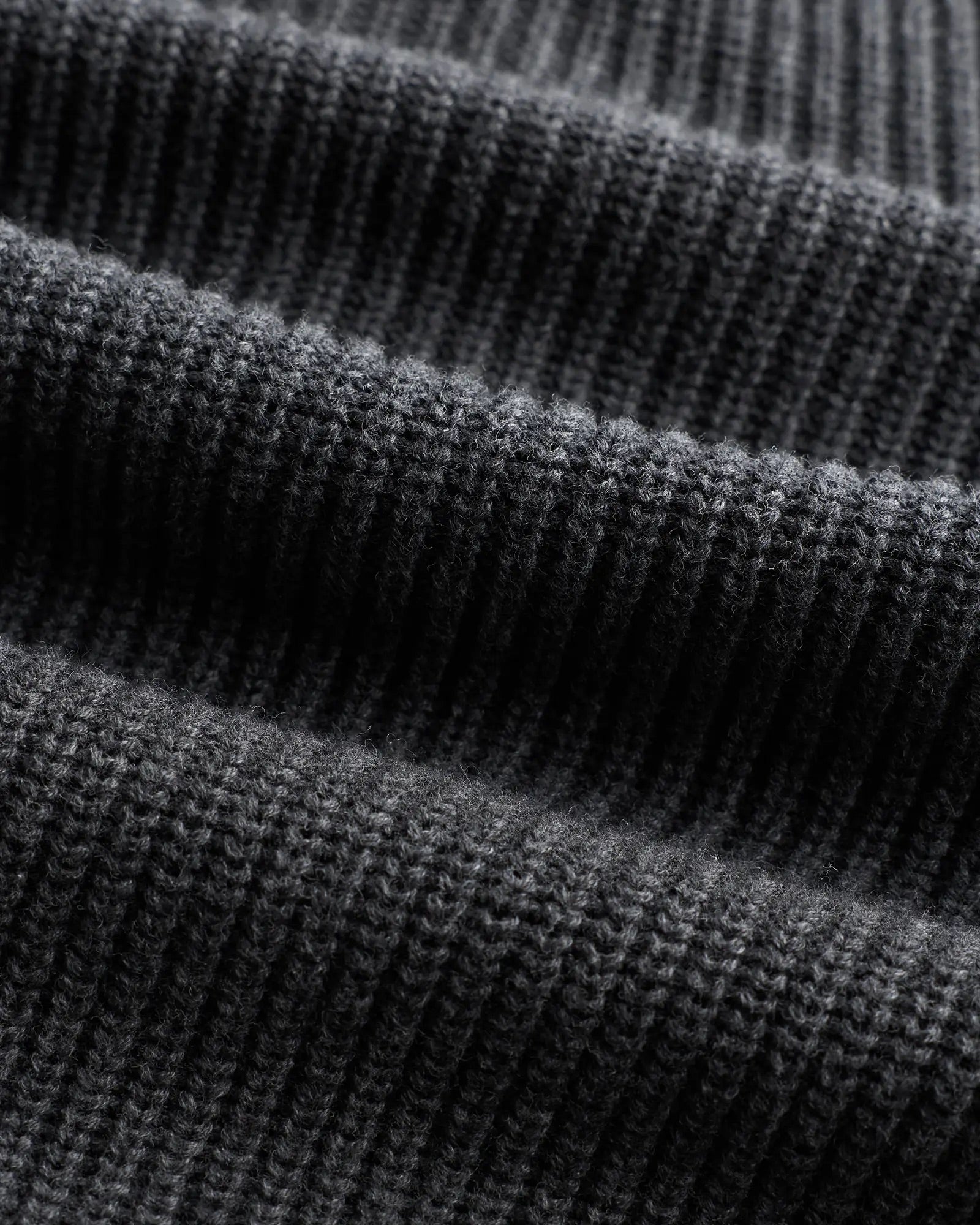 Suéter Canelado Quarter Zip Jumper - Cinza escuro