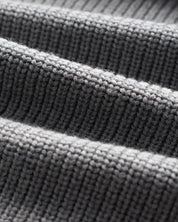 Suéter Masculino 100% Algodão com Zíper Frontal - Cinza