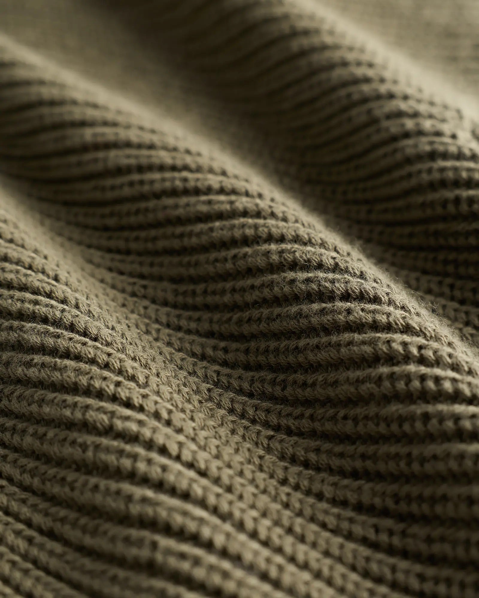 Suéter Canelado Quarter Zip Jumper - Verde musgo