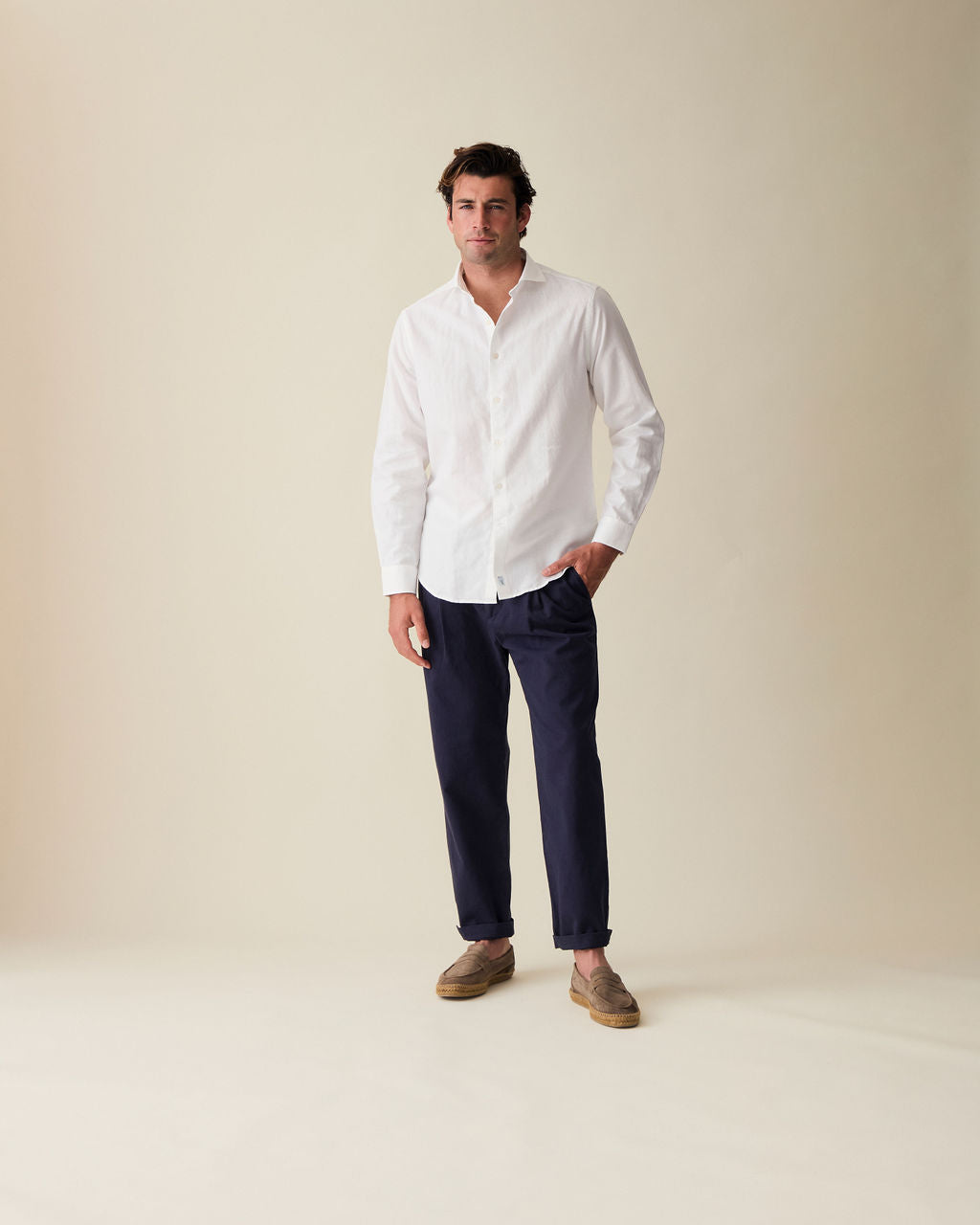 Camisa Clássica de Linho - Off white