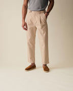 Calça Reta em Linho - Creme