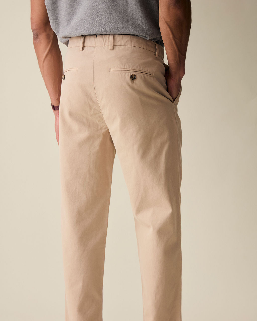 Calça Reta em Linho - Creme