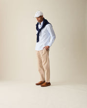 Calça Reta em Linho - Creme