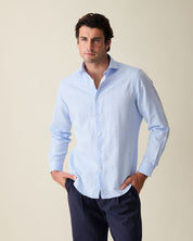 Camisa Clássica de Linho - Azul Claro