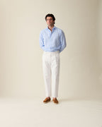 Calça Reta em Linho - Branco