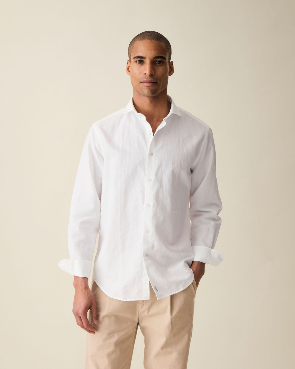 Camisa Clássica de Linho - Off white