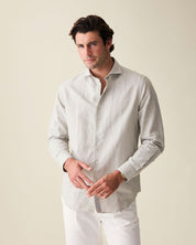 Camisa Clássica de Linho - Verde Claro