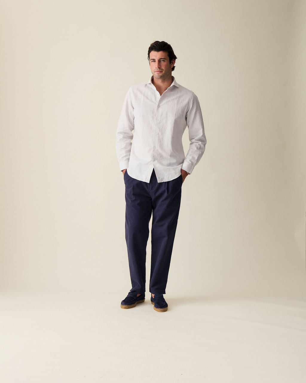 Camisa Clássica de Linho - Branco