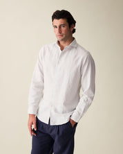 Camisa Clássica de Linho - Branco